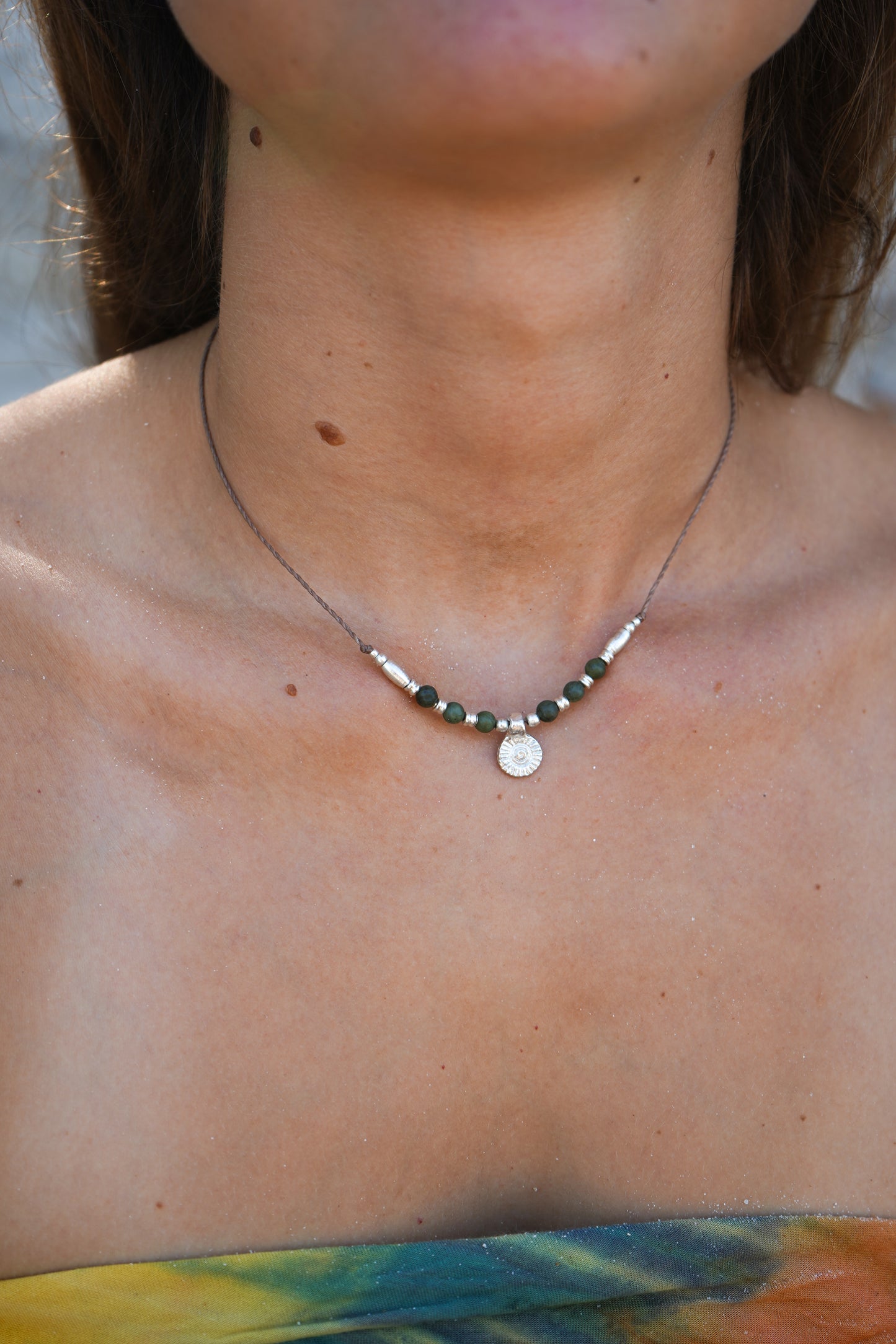 Kette 'Valena' mit Jade und Sonne