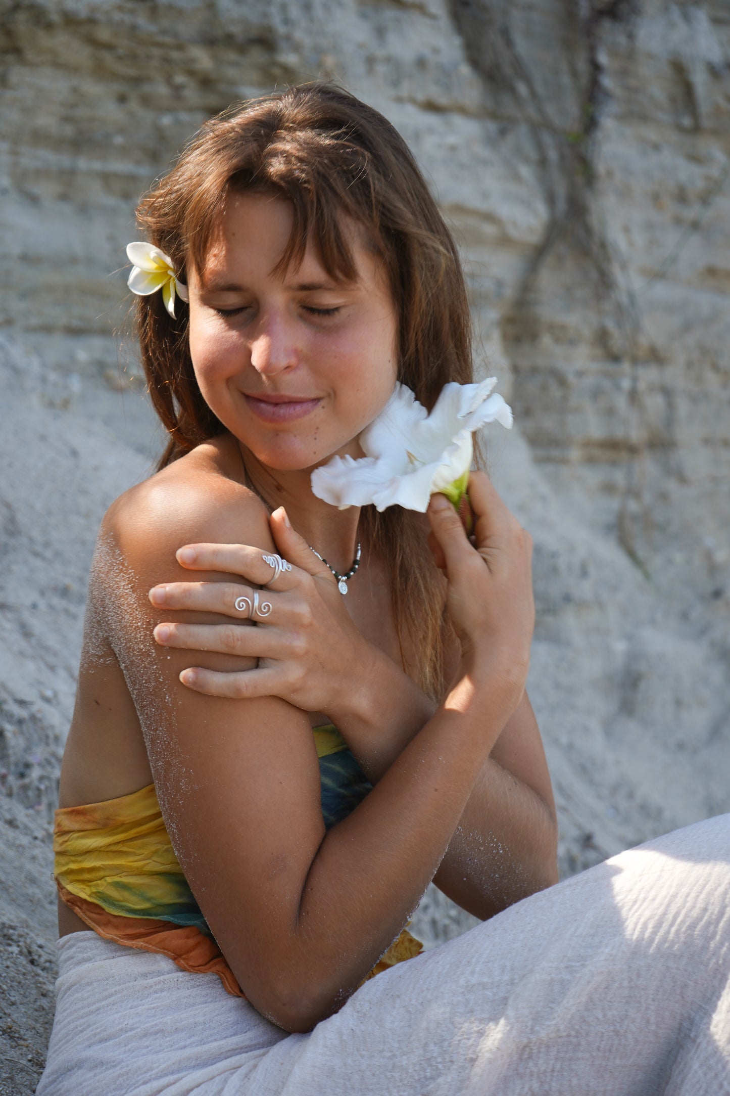 Kette 'Valena' mit Jade und Sonne