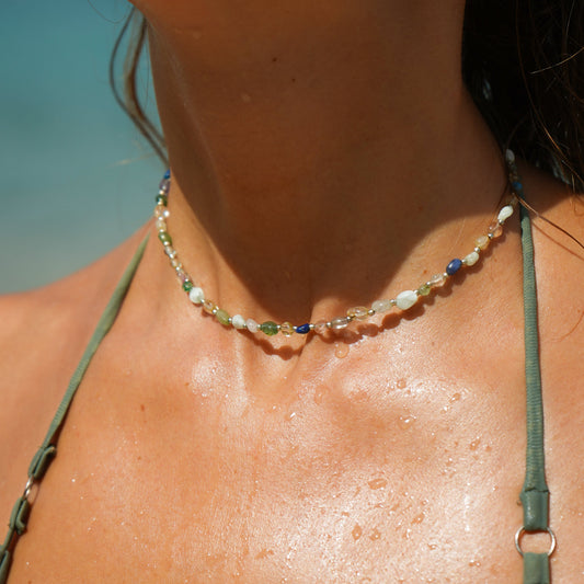 Kette "Zaria" (Silber) mit Edelstein
