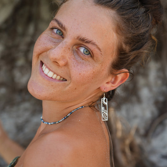 Ohrringe "Malina" mit Sonne und Welle