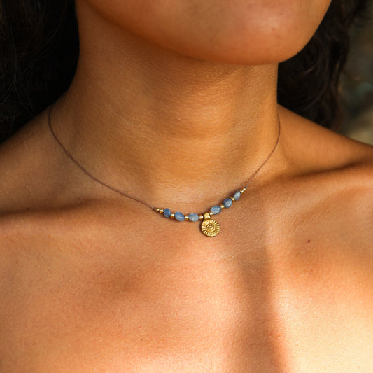 Kette 'Elina' mit Kyanit und Sonne