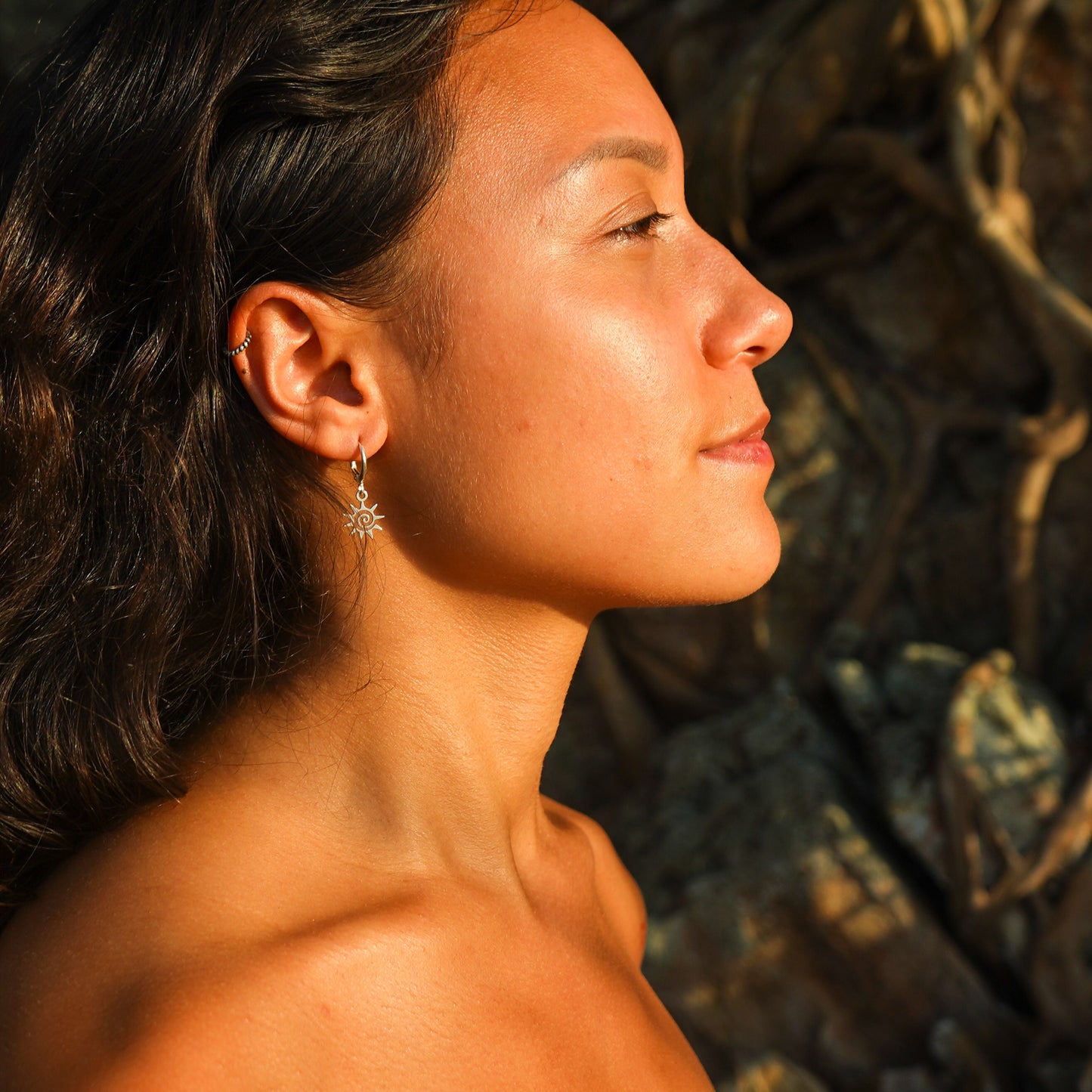 Ohrringe "Solea" (Silber) Sonne und Spirale