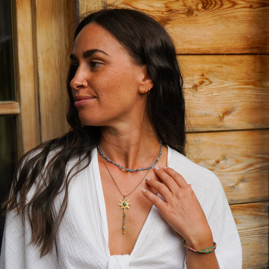 Kette Mara mit Kyanit und Sonne