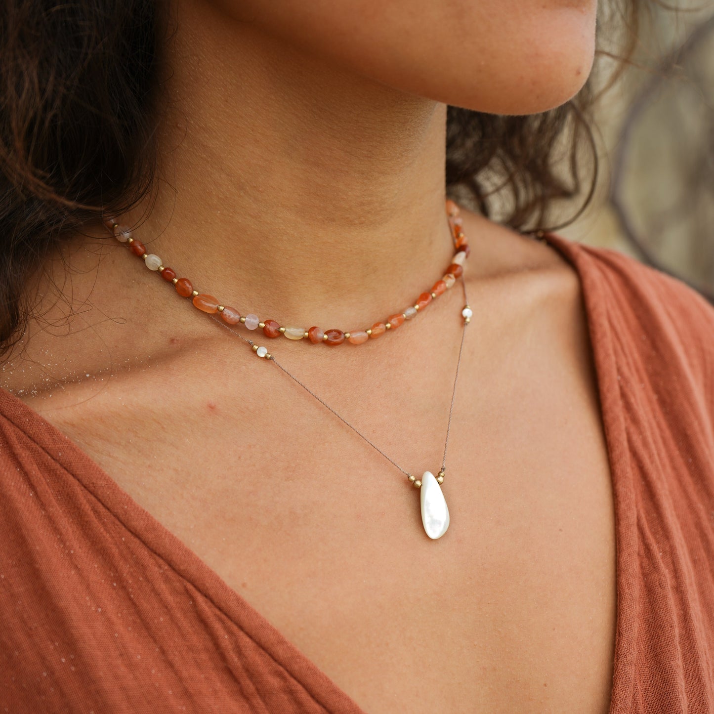 Kette 'Raja' mit Edelstein