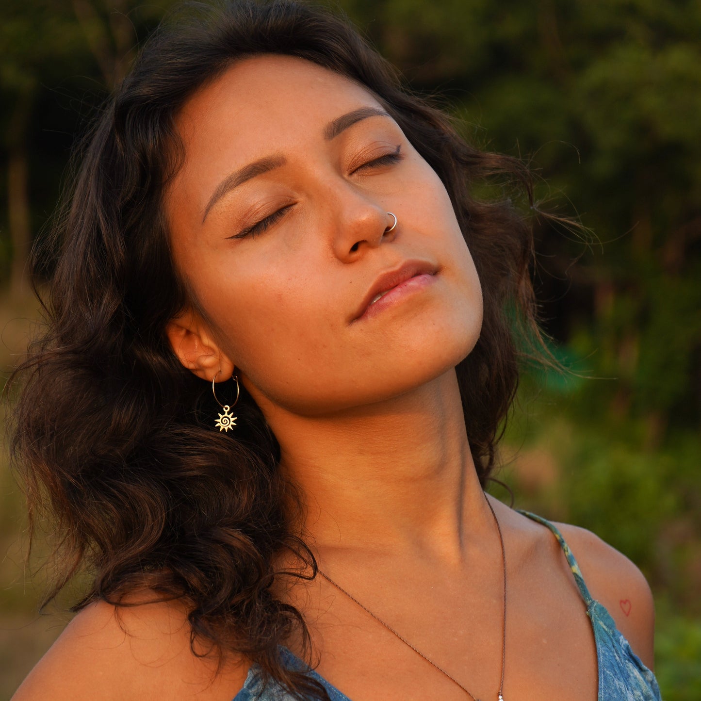 Ohrringe "Sumatra" mit Sonne und Spirale