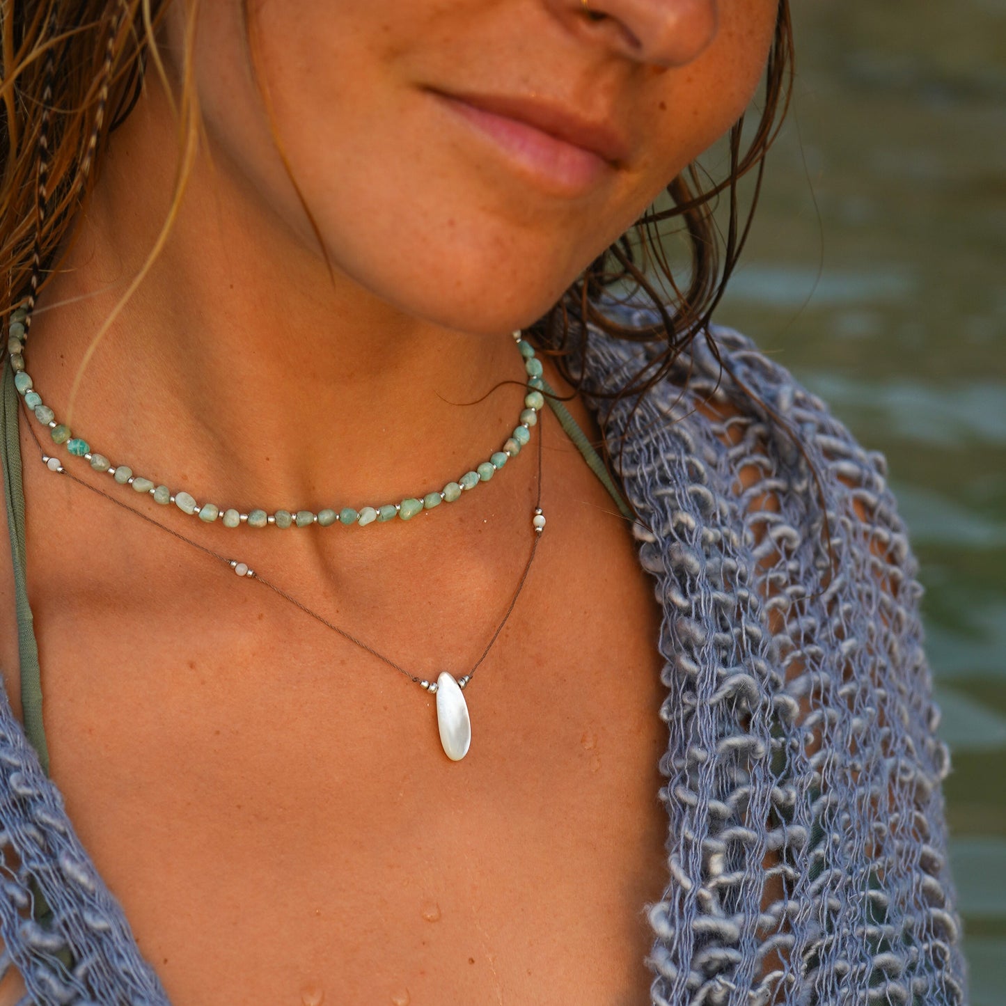 Set "Larimea" (Silber) mit Larimar