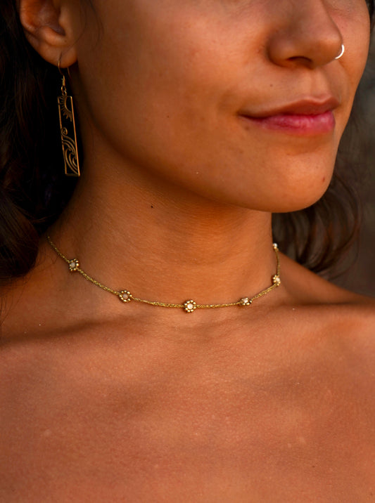 Kette "Inara" Blumen Perlmutt