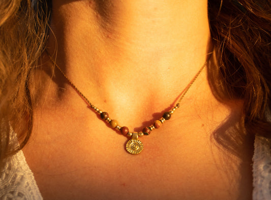 Kette "Suriname" mit Jaspis und Sonne