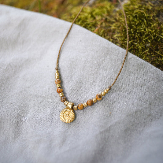 Kette "Malya" mit Jaspis und Sonne