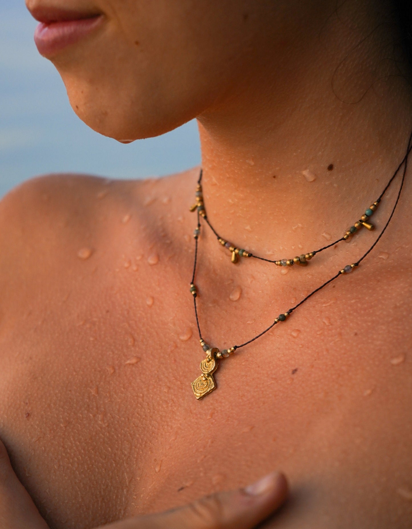 Kette "Indigo" mit indischem Achat
