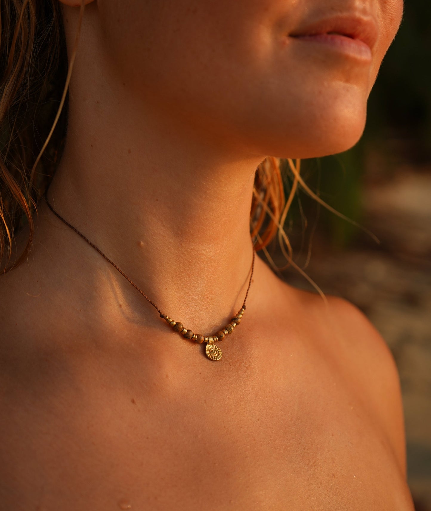 Kette "Malya" mit Jaspis und Sonne
