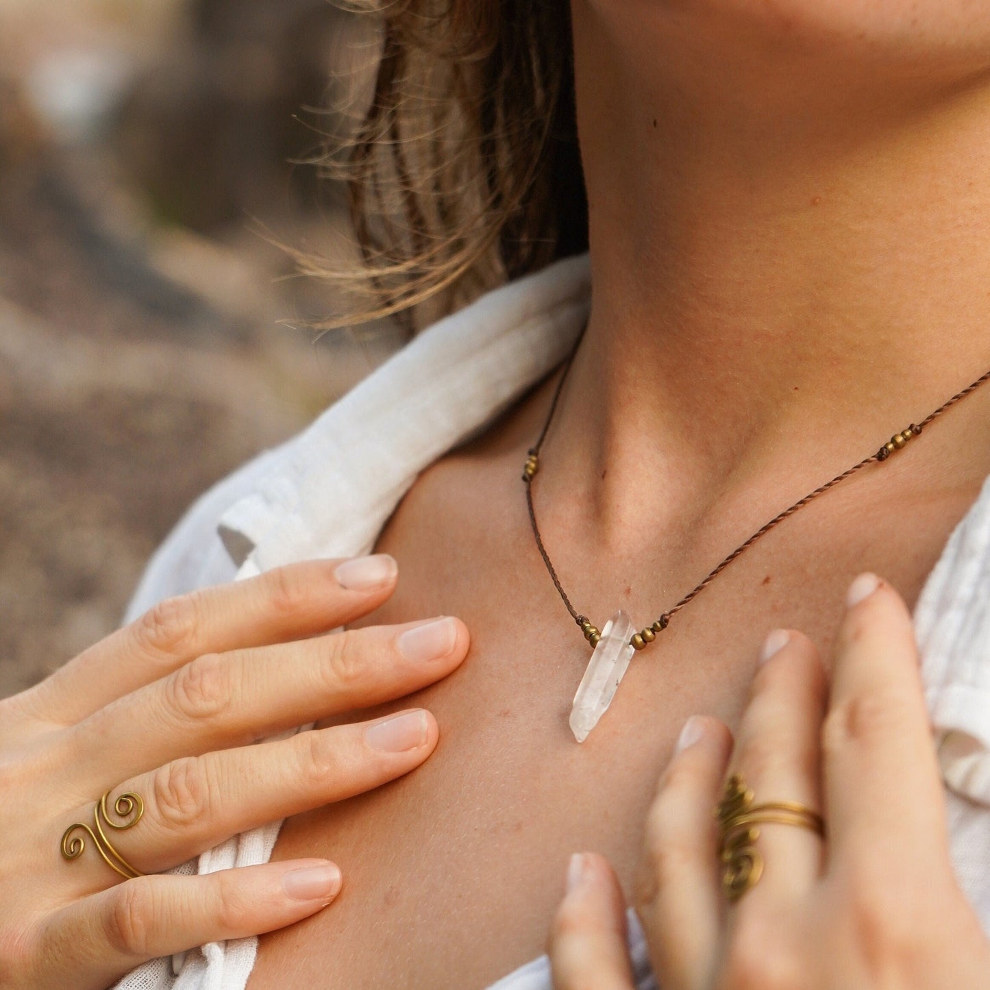 Kette "Moyari" mit Bergkristall