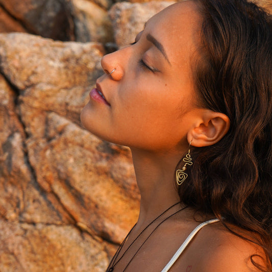 Ohrringe "Alyna" mit Jaspis und Spirale