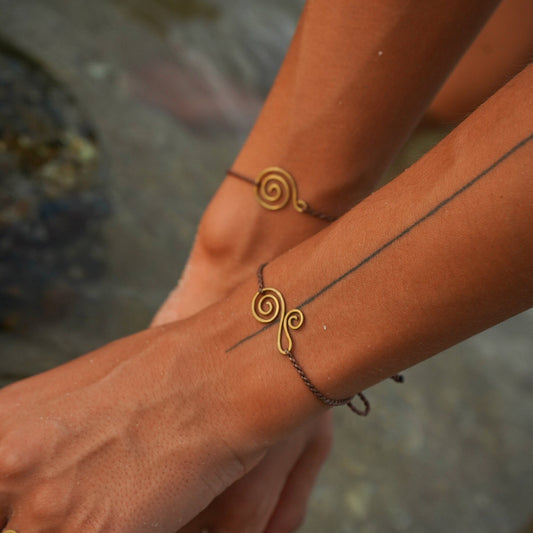 Armband “Buna" mit Spirale handgemacht