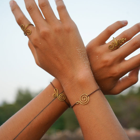 Armband “Belia" mit Spirale handgemacht