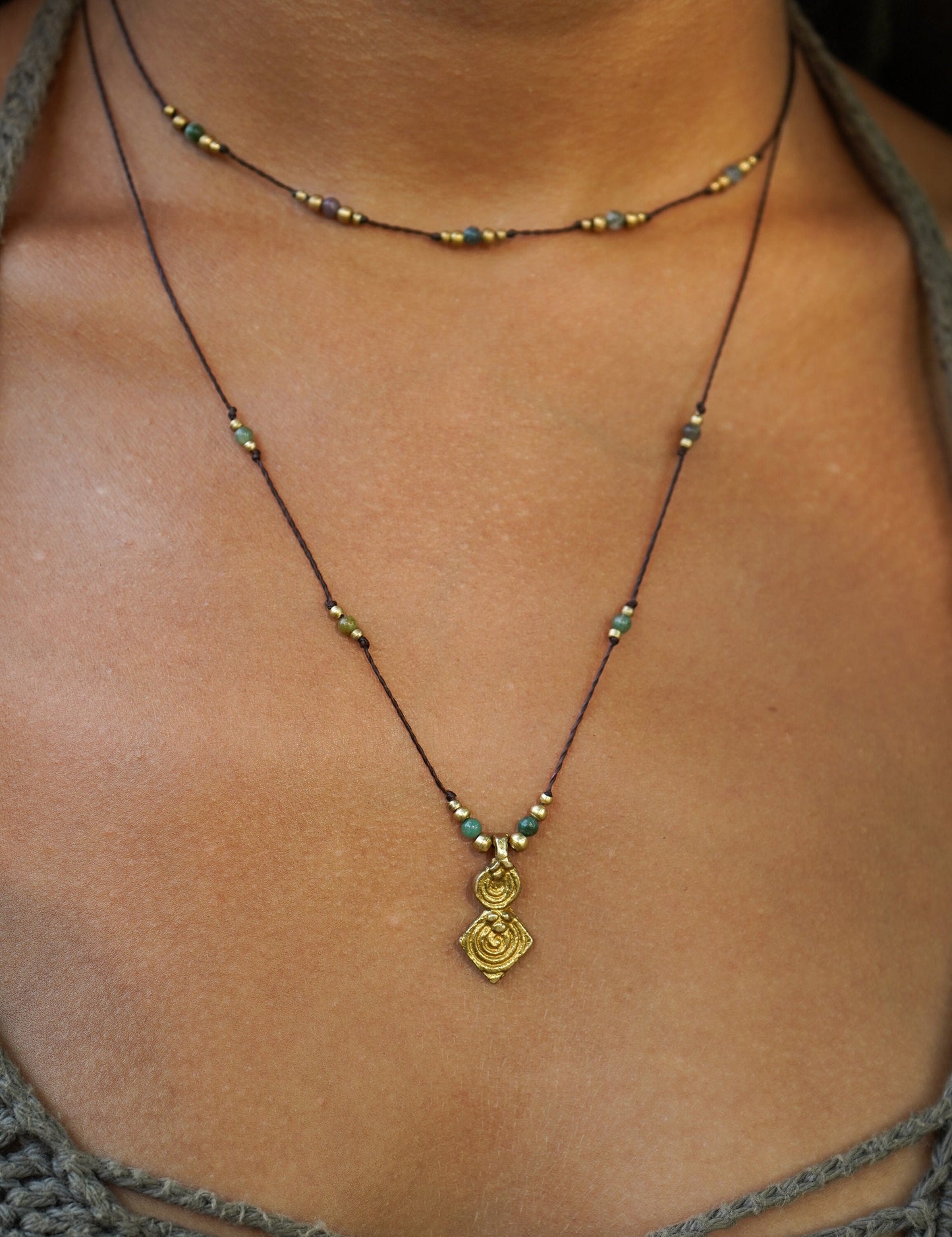 Kette "Meraya" mit indischem Achat (Layer)