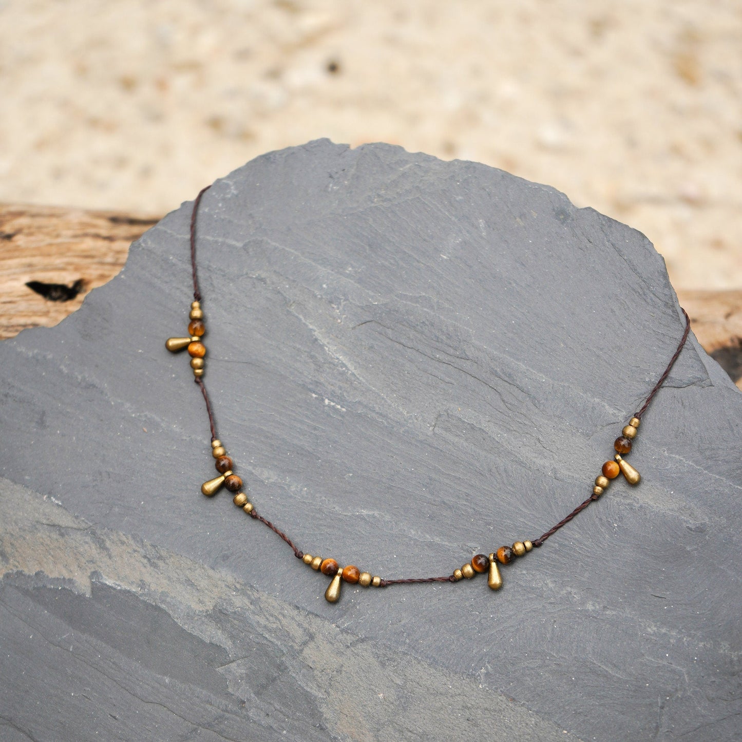 Kette "Gaïa" mit Tigerauge (Layer)