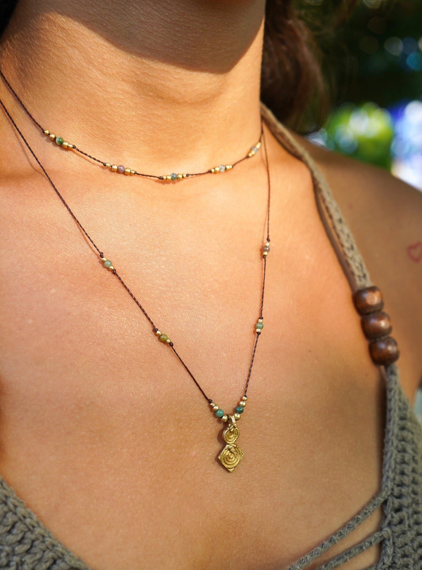 Kette "Meraya" mit indischem Achat (Layer)