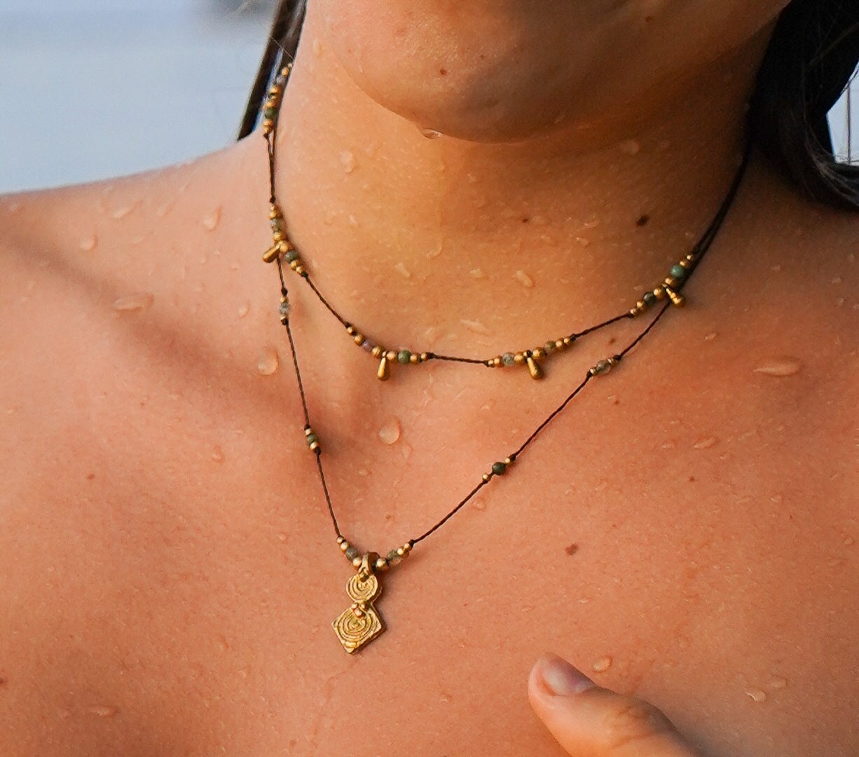 Kette "Meraya" mit indischem Achat (Layer)