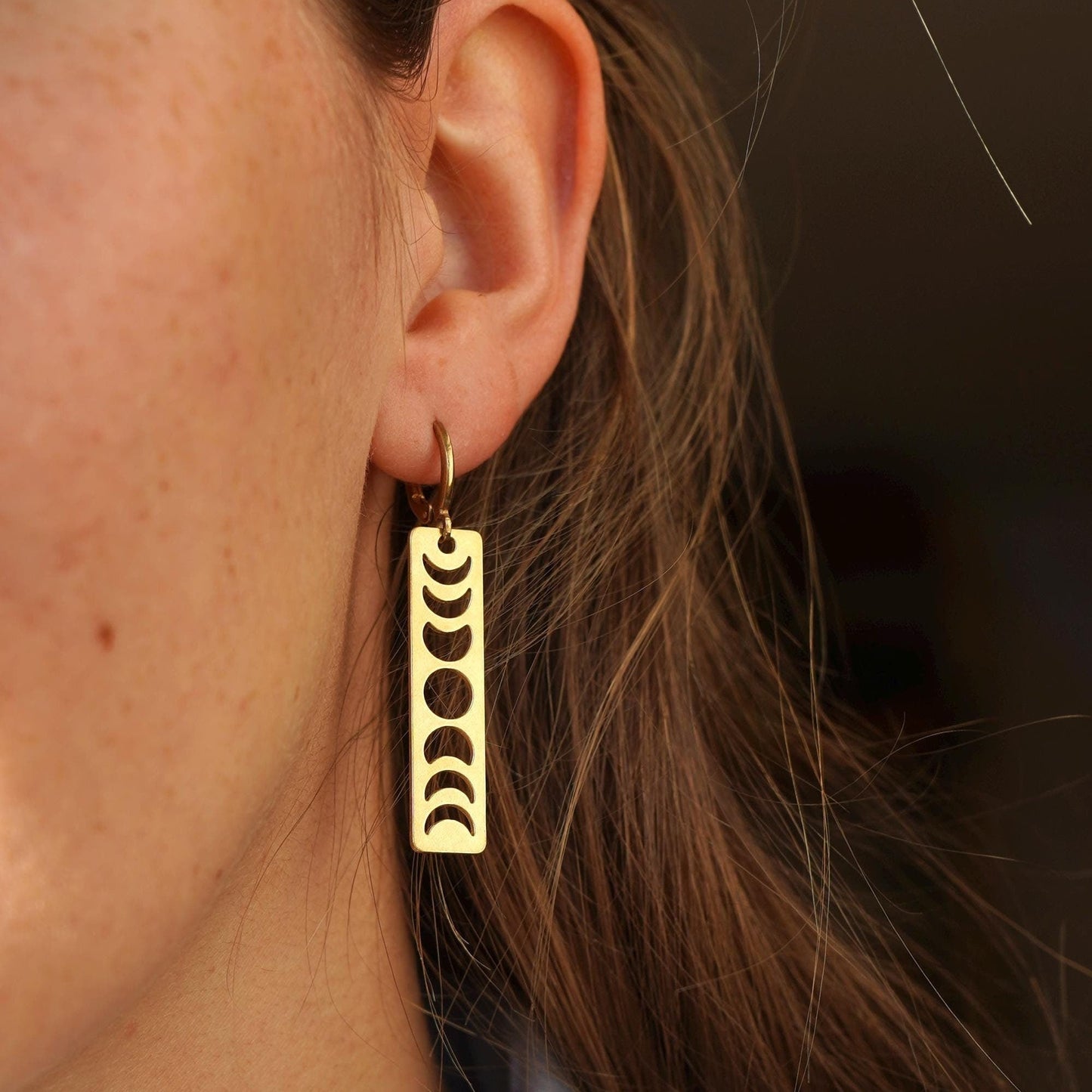 Ohrringe "Mina" Mondphasen filigran