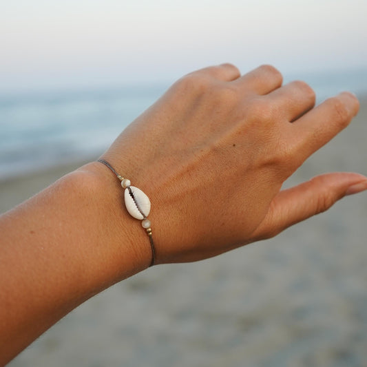 Armband "Māori" mit Kauri und Perlmutt