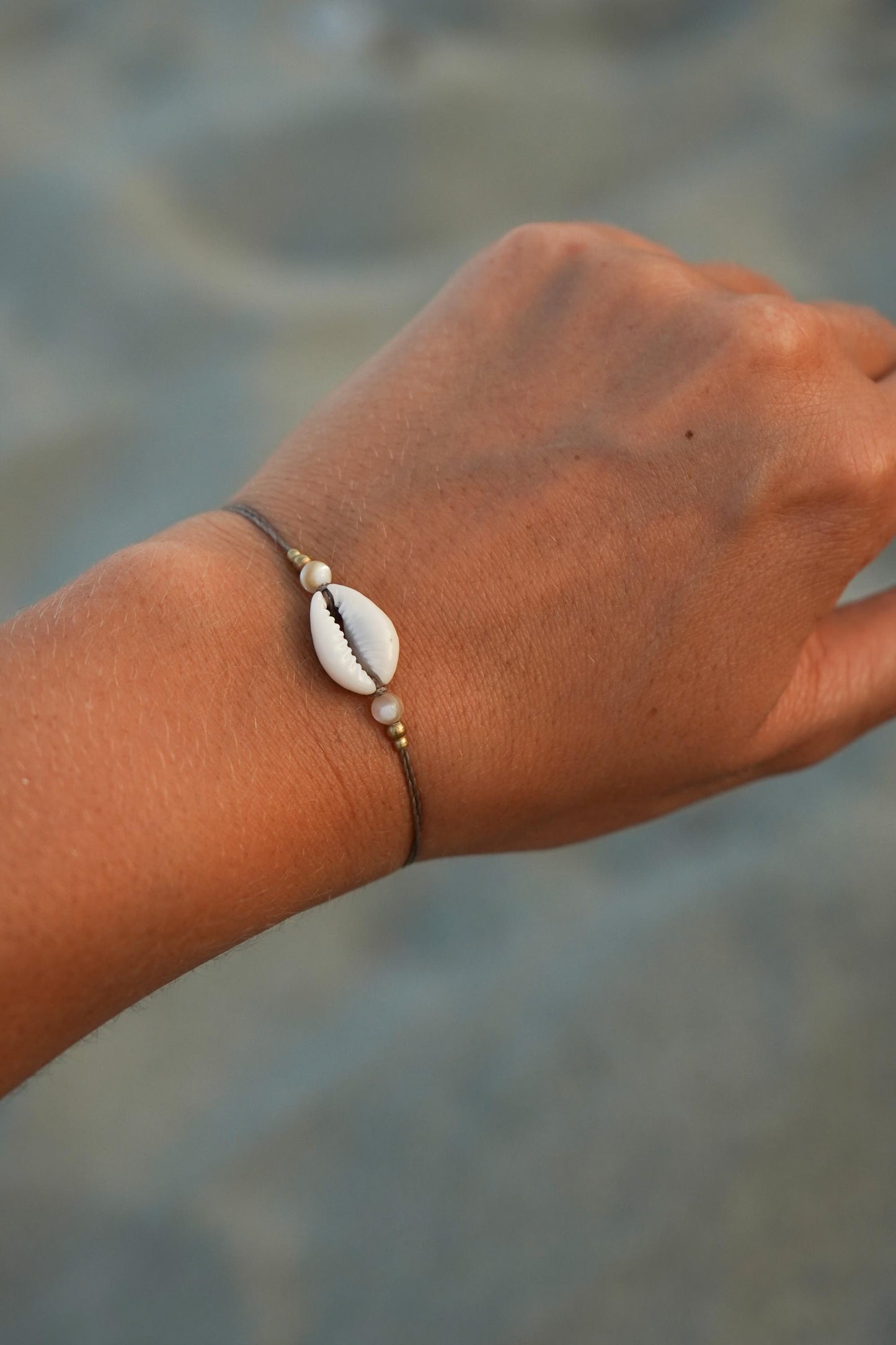 Armband "Māori" mit Kauri und Perlmutt