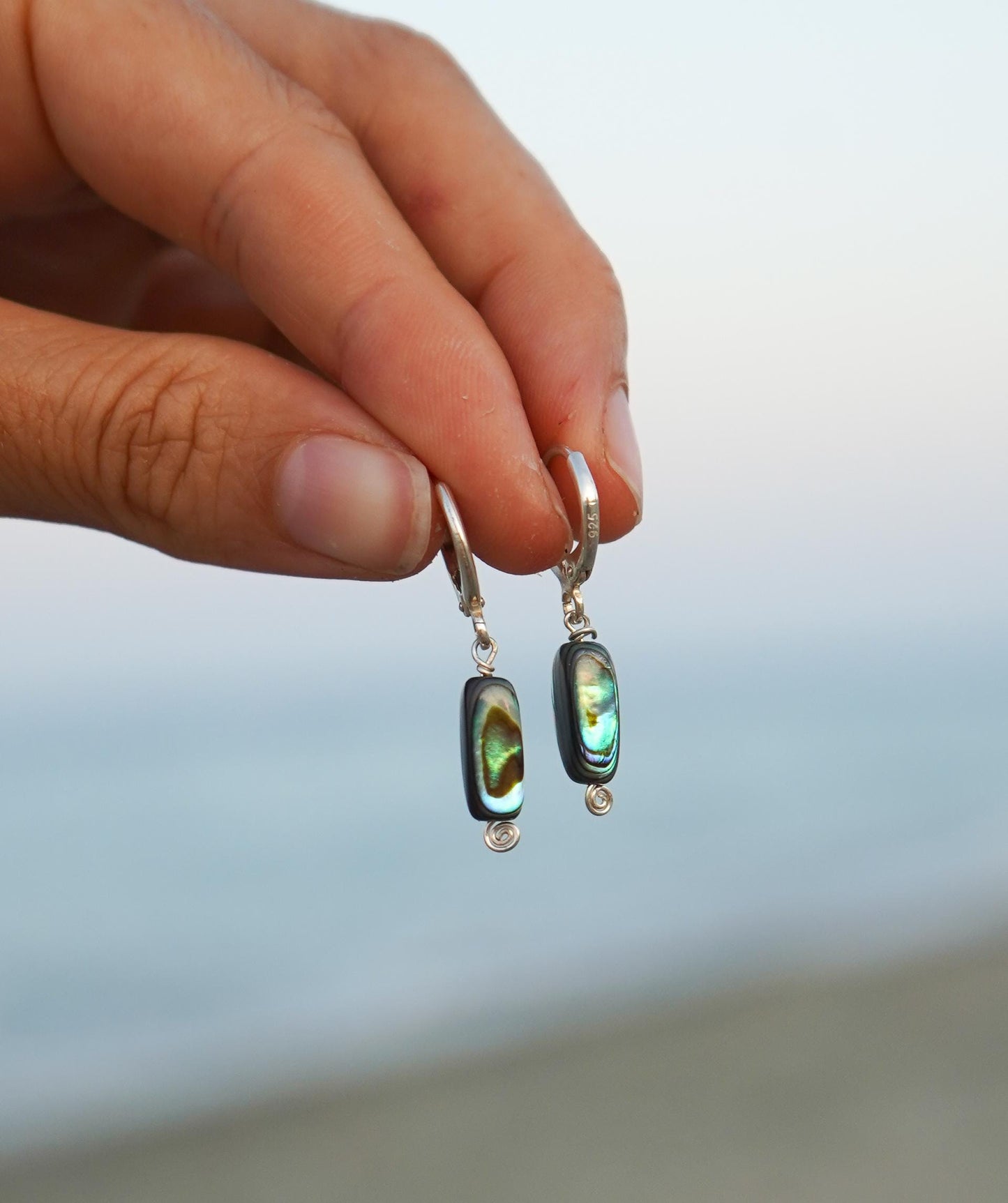 Ohrringe 'Aura' 925 Silber mit Abalone