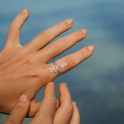 Ring "Amazonas" 925 Silber mit Spirale