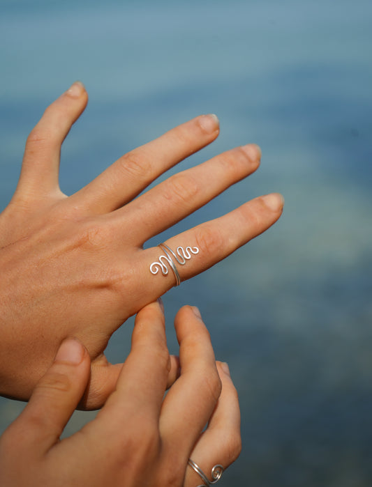 Ring "Amazonas" 925 Silber mit Spirale