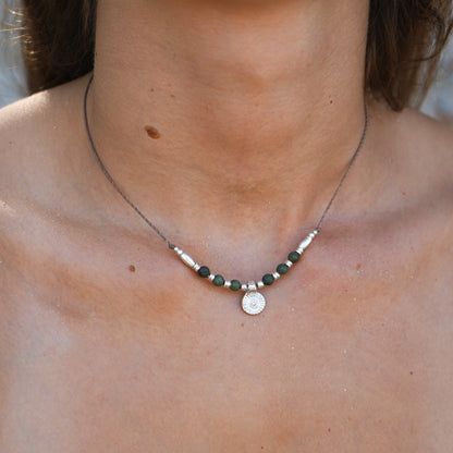 Kette 'Valena' mit Jade und Sonne