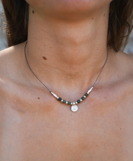 Kette 'Valena' mit Jade und Sonne