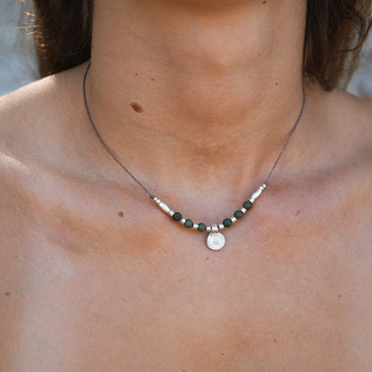Kette 'Valena' mit Jade und Sonne