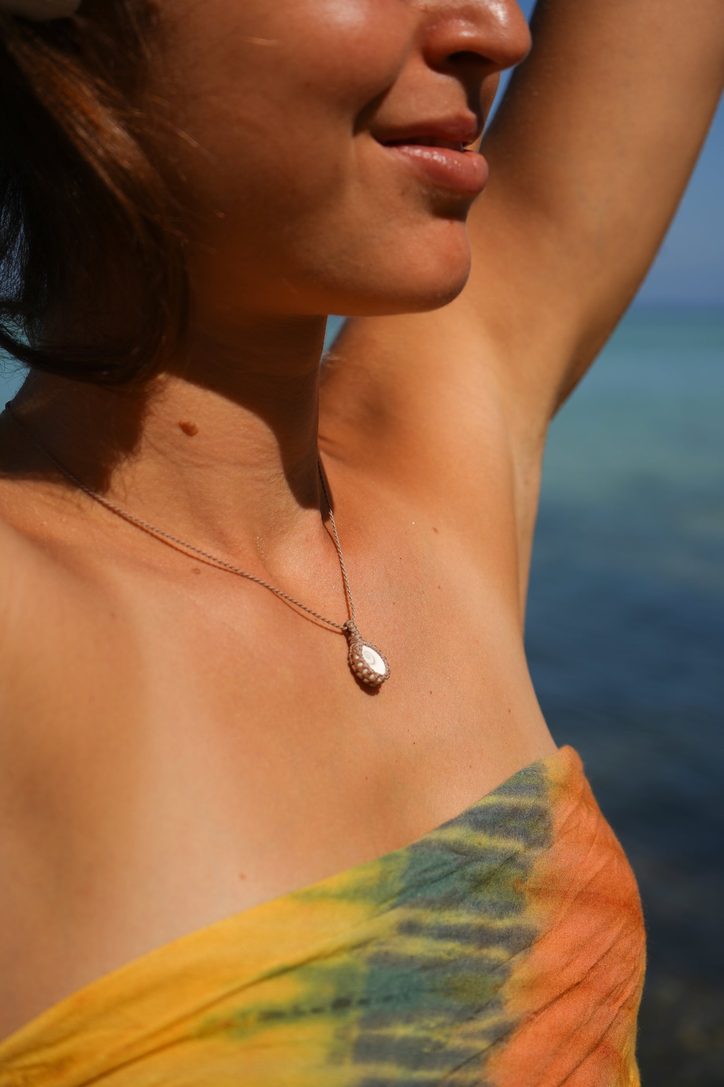 Kette "Orion" mit Operculum (Shivas eye)