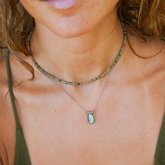 Kette 'Milena' mit Achat und Labradorit