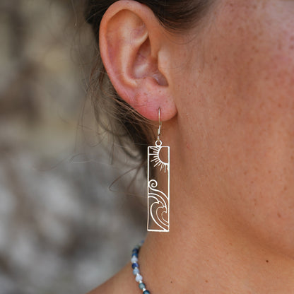 Ohrringe "Malina" mit Sonne und Welle