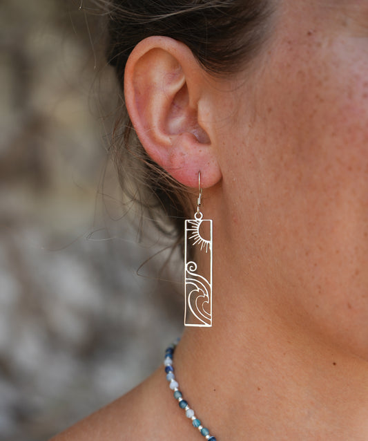 Ohrringe "Malina" mit Sonne und Welle