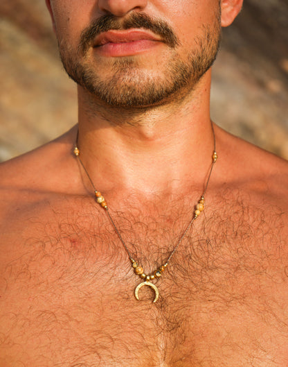 Kette "Miran" mit Mond und Jaspis (Herren)