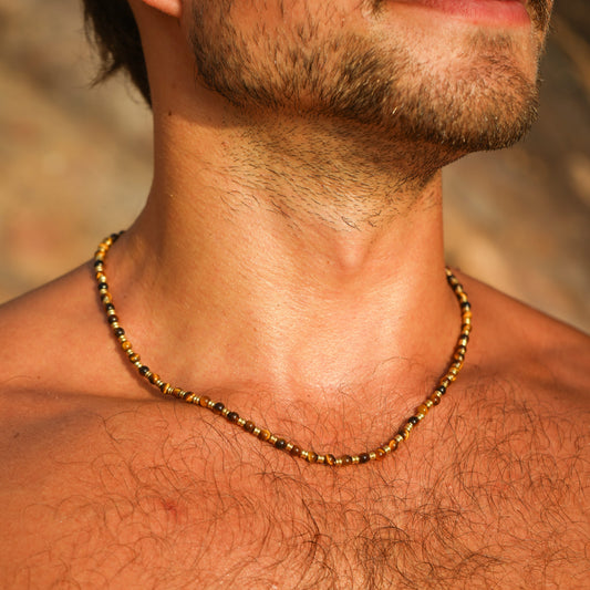 Kette "Riad" mit Tigerauge (Herren)