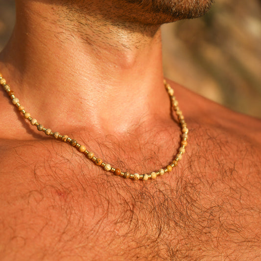 Kette "Tiaro" mit Jaspis (Herren)