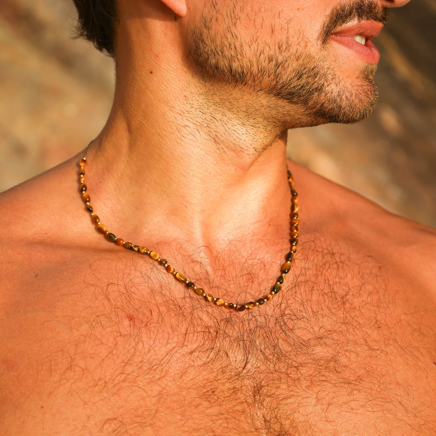 Kette "Telia" mit Tigerauge (Herren)