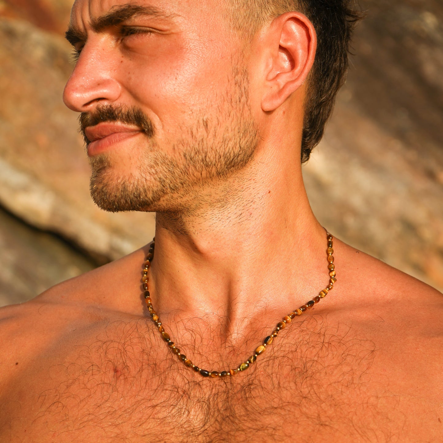 Kette "Telia" mit Tigerauge (Herren)