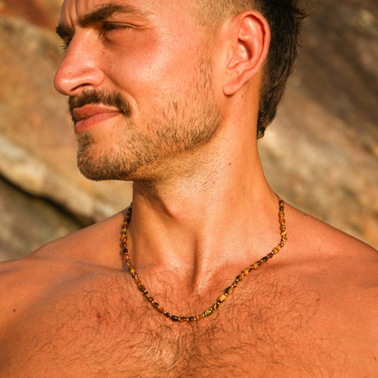Kette "Telia" mit Tigerauge (Herren)