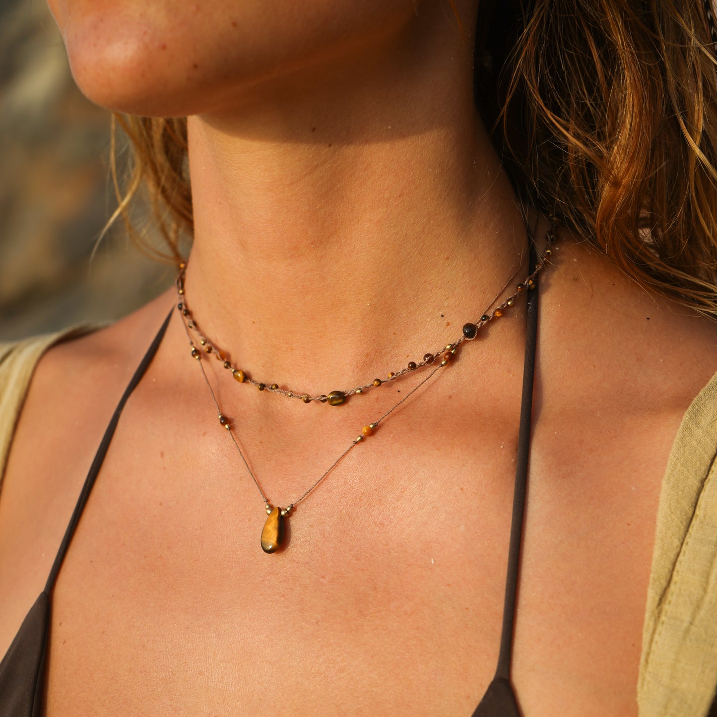 Kette 'Lunara' mit Tigerauge