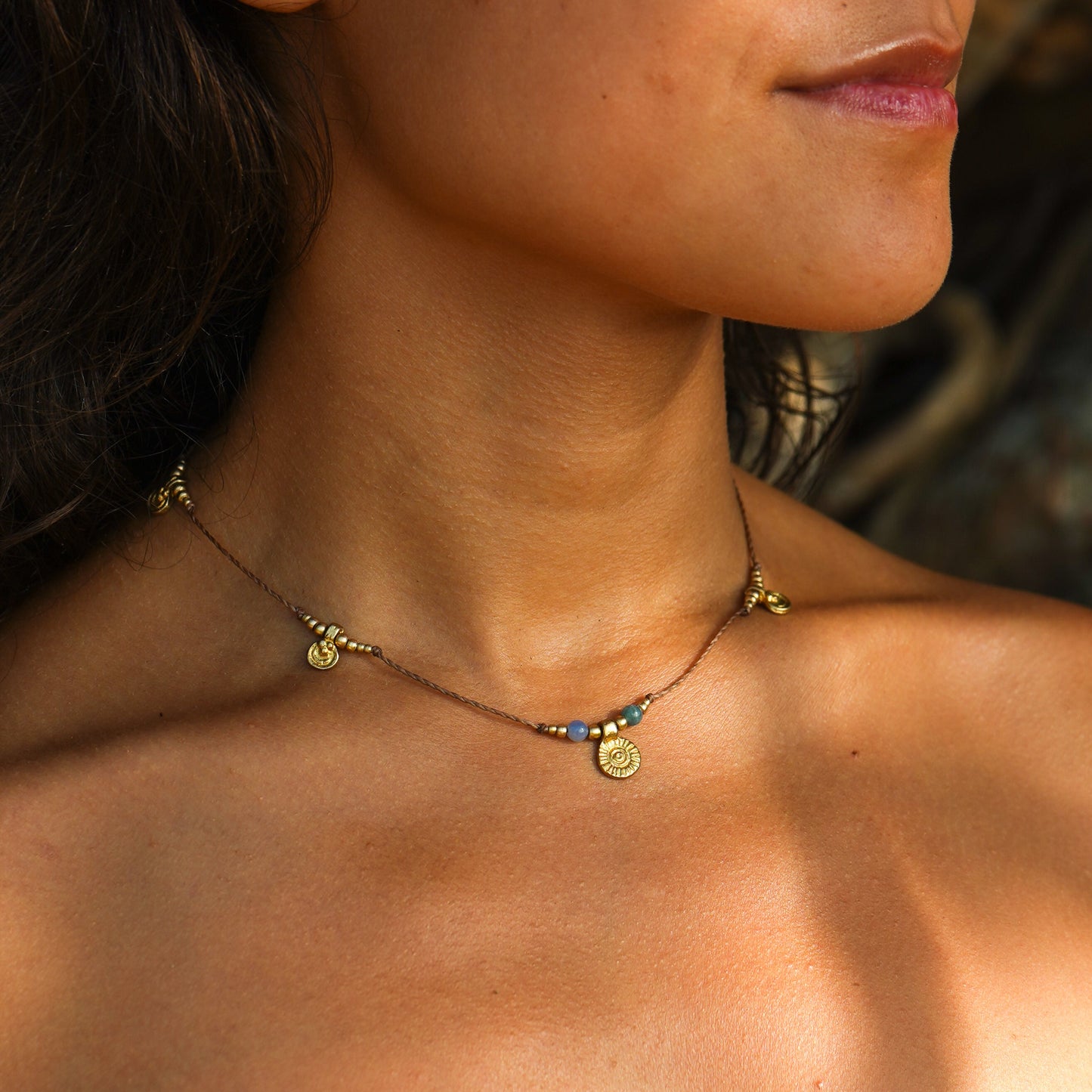 Kette "Maelia" mit Aventurin und Sonne