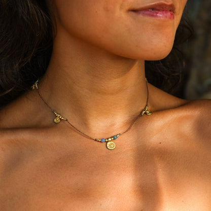Kette "Maelia" mit Aventurin und Sonne
