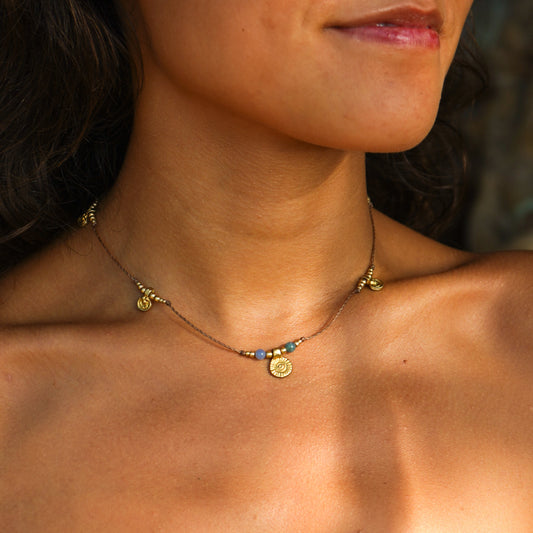 Kette "Maelia" mit Aventurin und Sonne