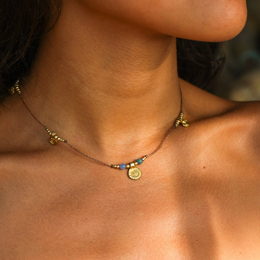 Kette "Maelia" mit Aventurin und Sonne