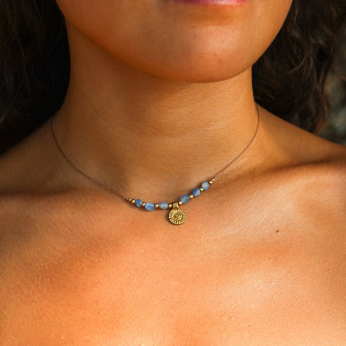 Kette 'Elina' mit Kyanit und Sonne