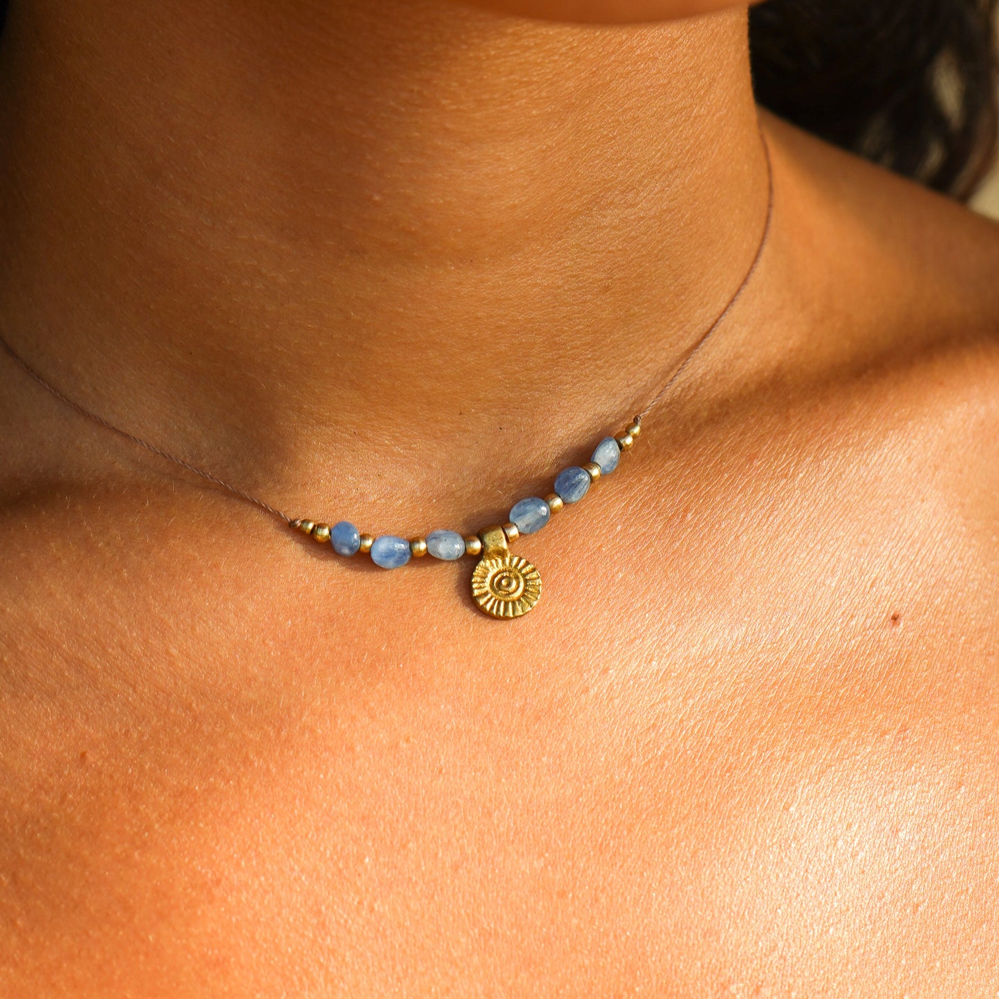 Kette 'Elina' mit Kyanit und Sonne