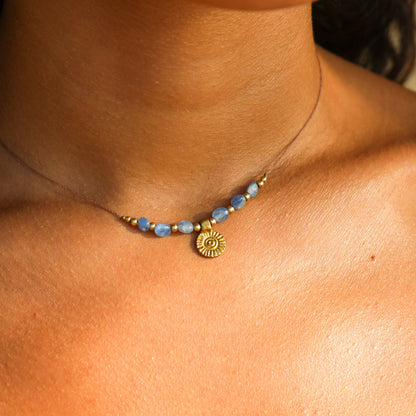 Kette 'Elina' mit Kyanit und Sonne